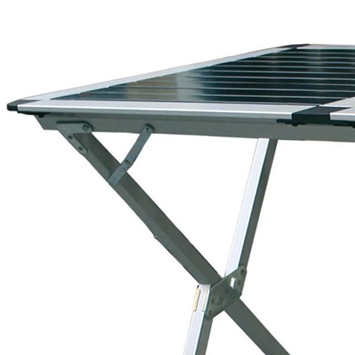 DOITE - Mesa Plegable Aluminio Rectangular 18x11x110 cm Negro/gris