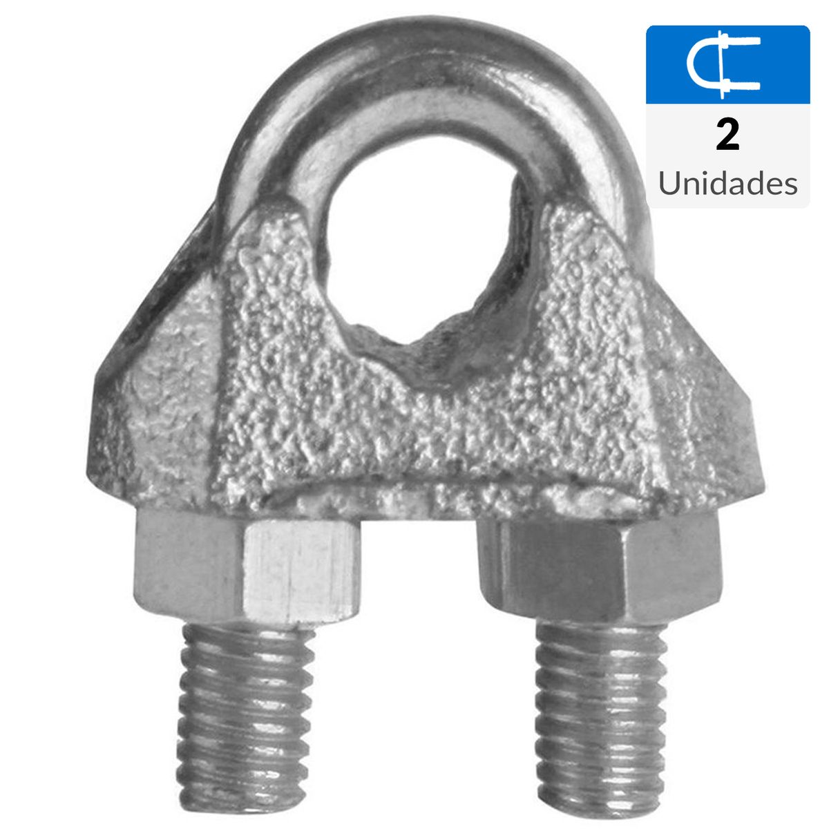 FIXSER - Set de abrazaderas para cable 1/4" 2 unidades
