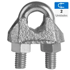 FIXSER - Set de abrazaderas para cable 1/4" 2 unidades