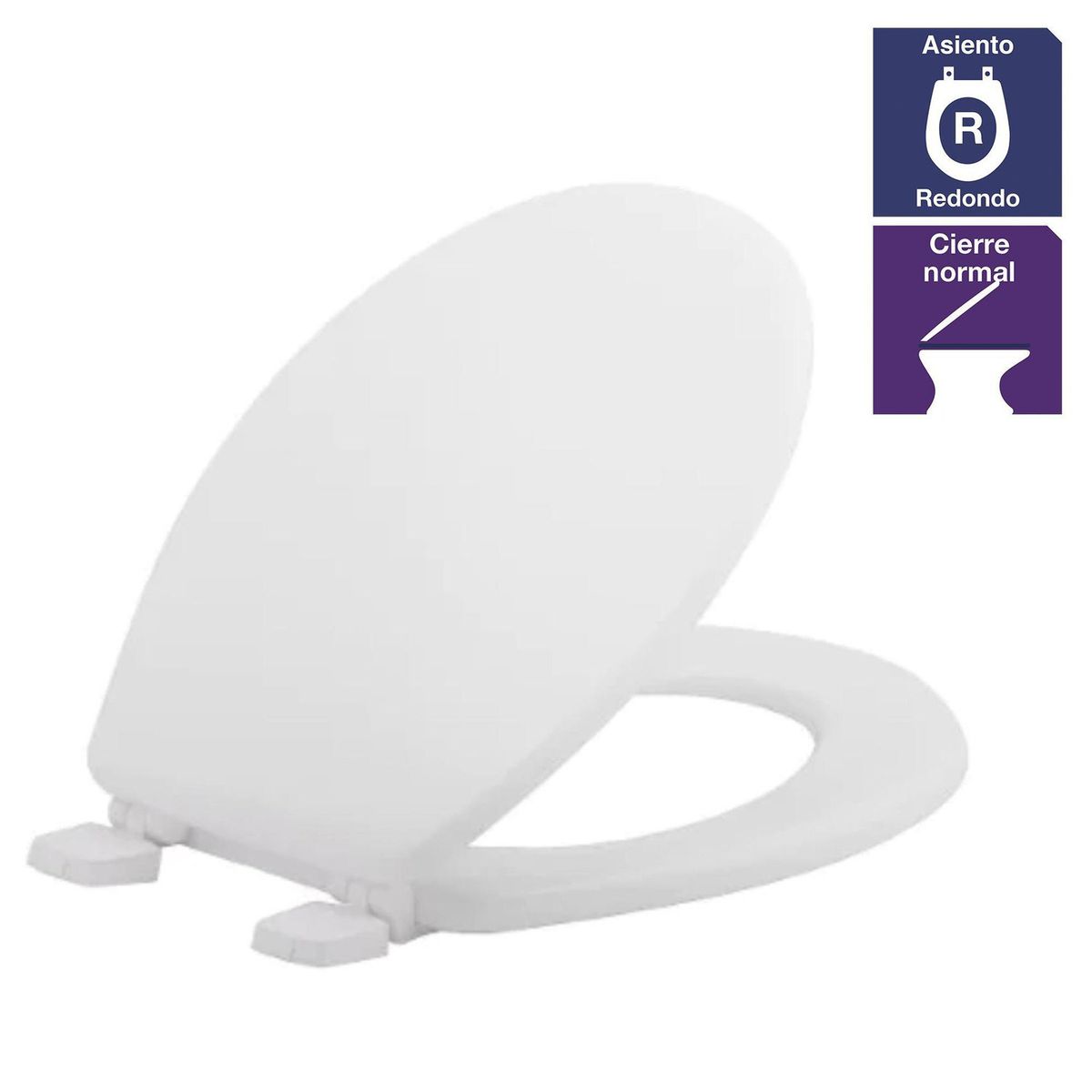 BEMIS - Asiento WC redondo plástico gris