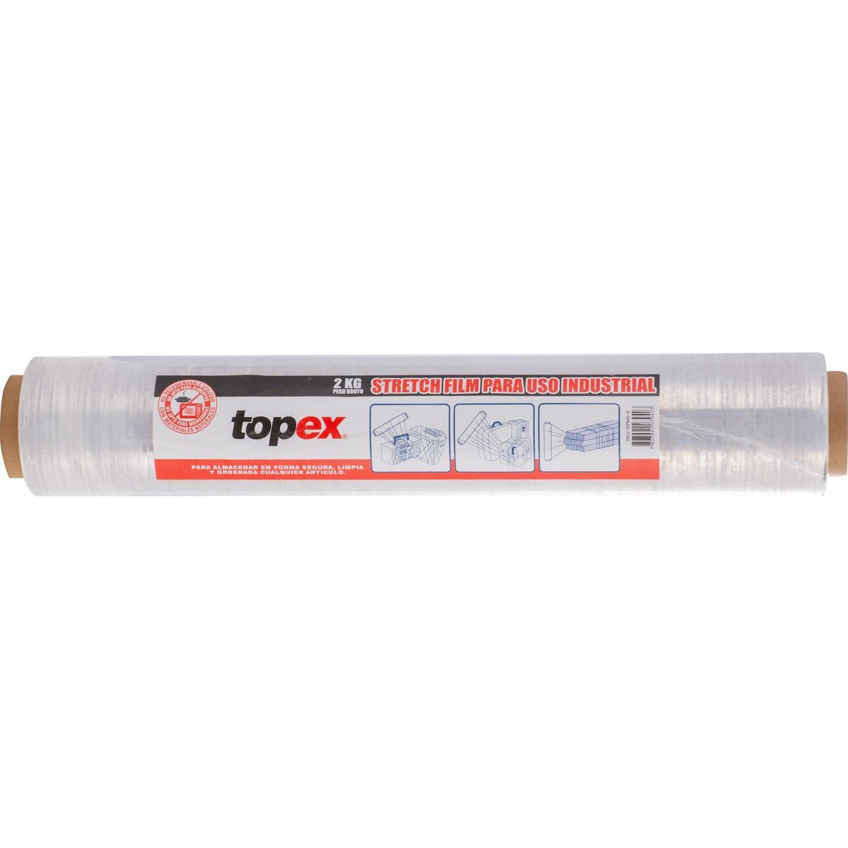 TOPEX - Plástico stretch para embalaje rollo 2 kilos