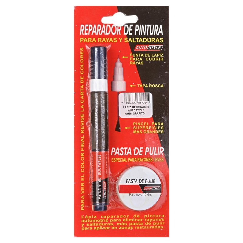 AUTOSTYLE - Reparador de pintura para auto grafito