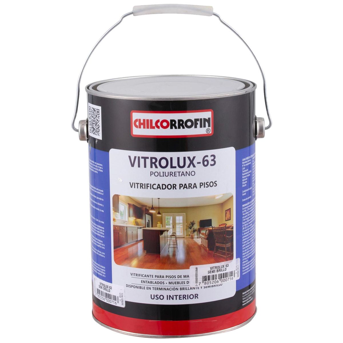 CHILCORROFIN - Barniz Vitrificante Semibrillante 1 galón(es) Transparente