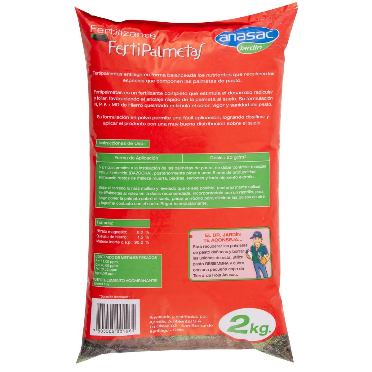 ANASAC - Fertilizante para césped Ferti Palmetas 2 kg bolsa