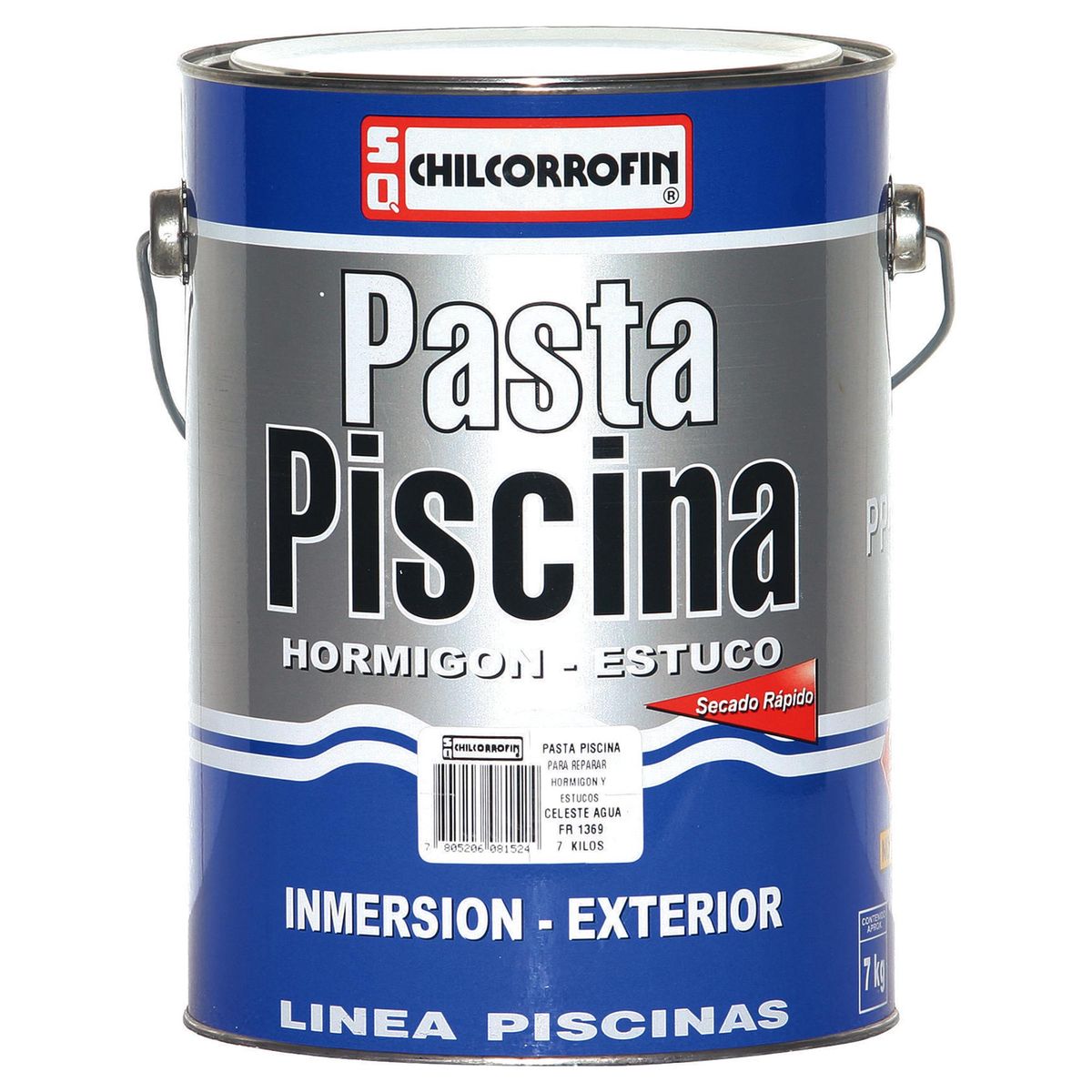 CHILCORROFIN - Pasta para Piscina PP-77 Lata 7 kg Mate Celeste Agua