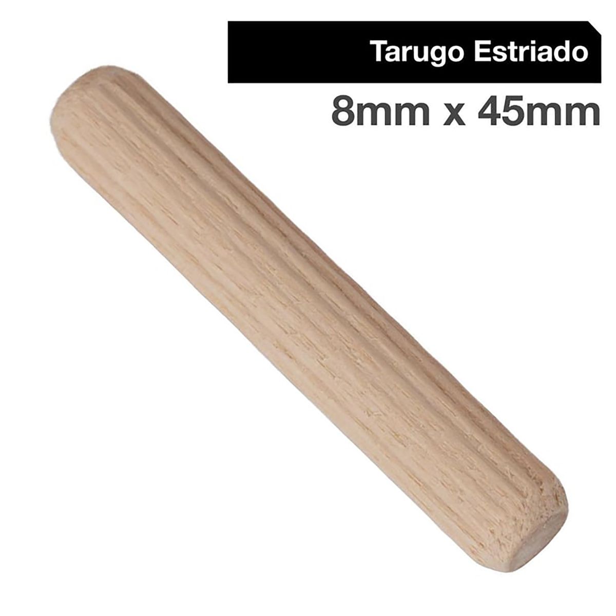 PRACTICOS - Tarugo estriado 45 x 8 mm. 50 unidades