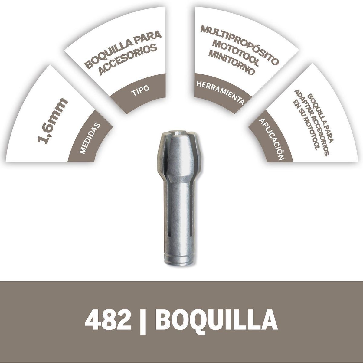 DREMEL - Pinza de sujeción con vástago 1,6 mm