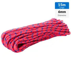 FIXSER - Cuerda de polipropileno torcido 6 mm x 15 m