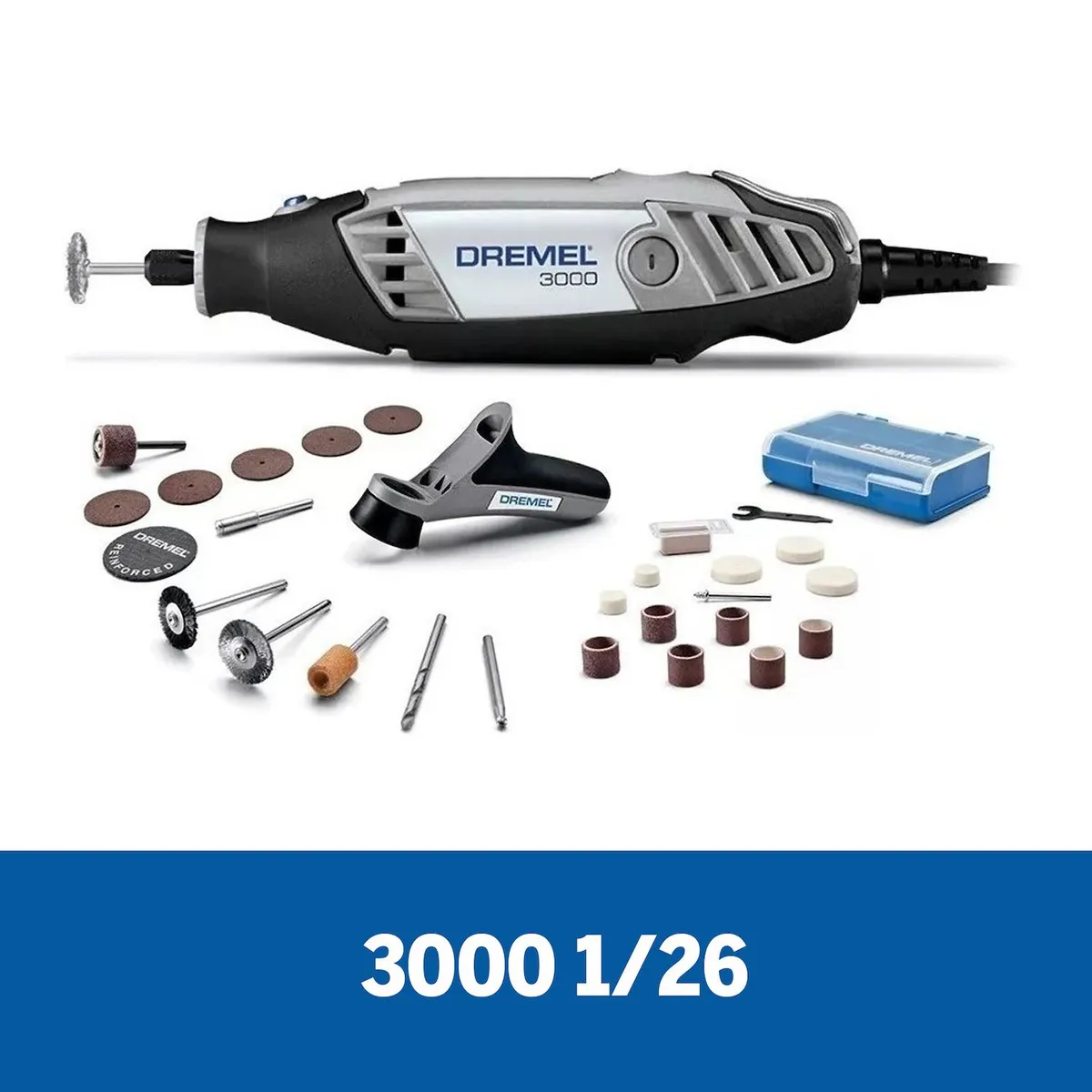 DREMEL - Dremel herramienta multipropósito 120W + 27 accesorios.