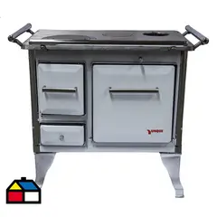YUNQUE - Cocina a Leña 3 Platos Blanco TRAD 70X46LOZ