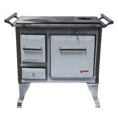 YUNQUE - Cocina a Leña 3 Platos Blanco TRAD 70X46LOZ