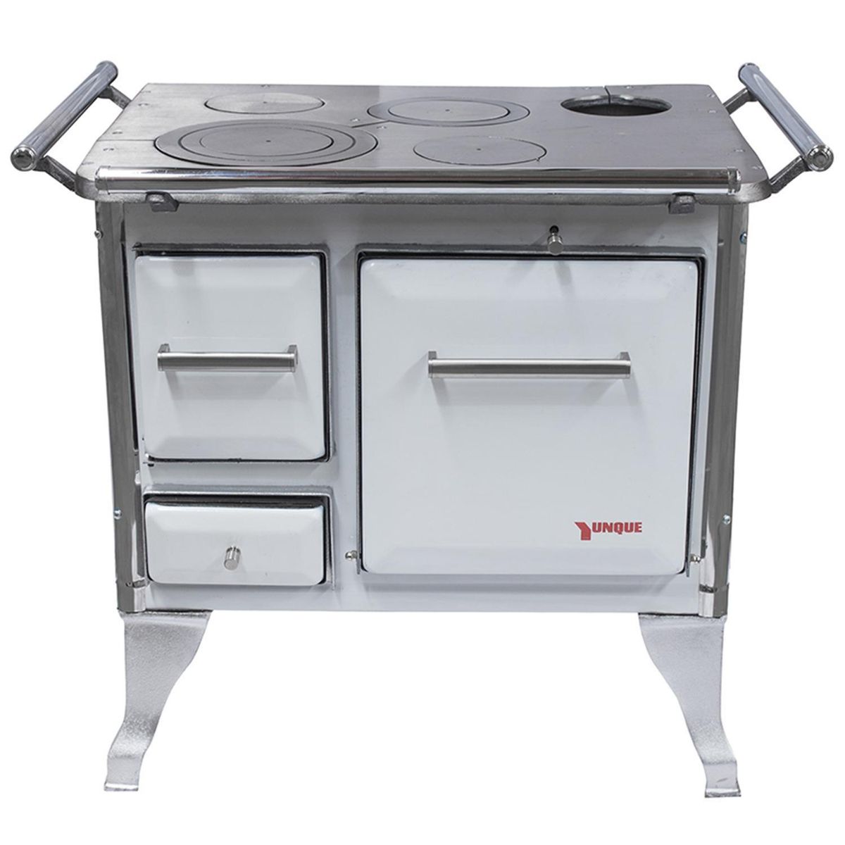 YUNQUE - Cocina a Leña 3 Platos Blanco TRAD 72X56LOZ