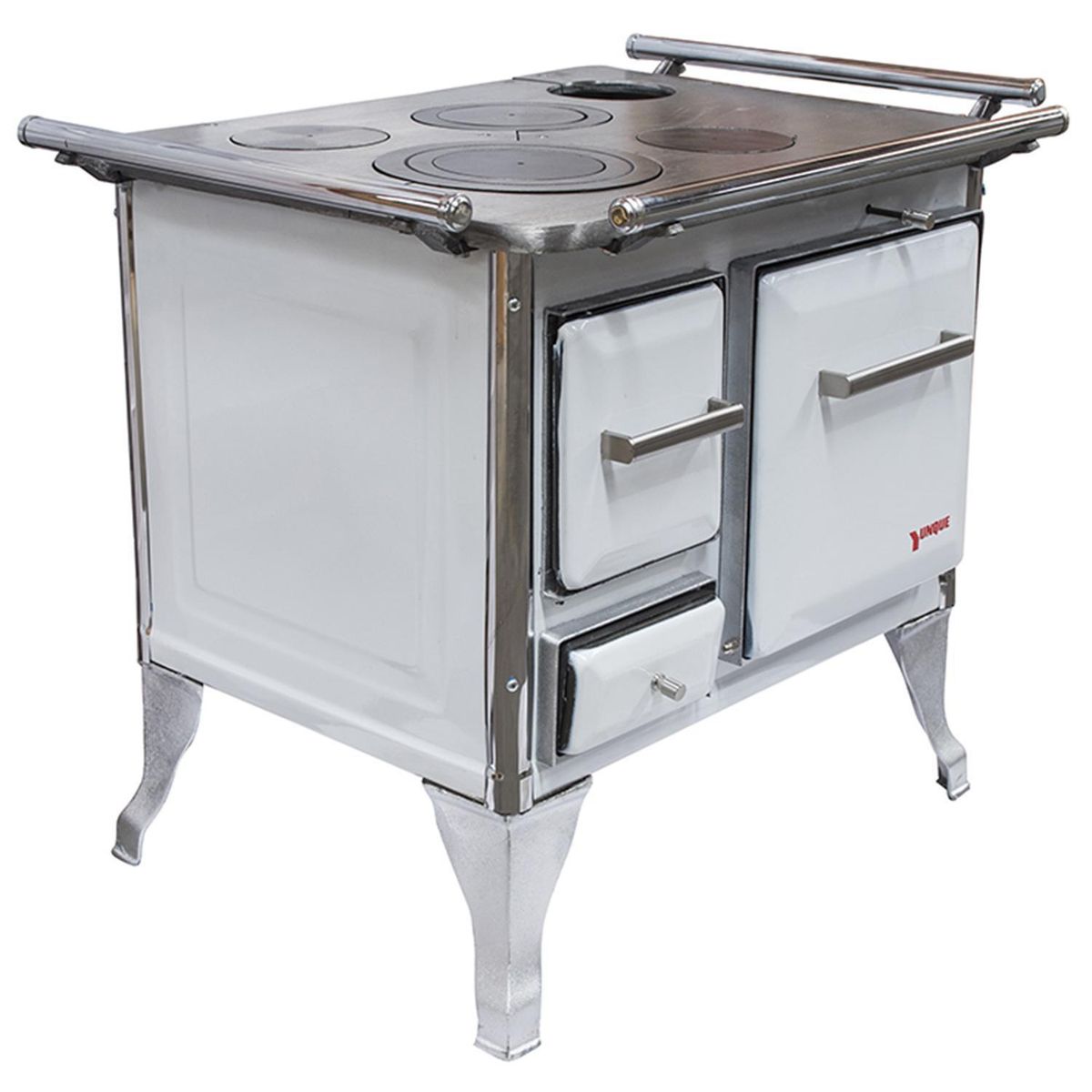 YUNQUE - Cocina a Leña 3 Platos Blanco TRAD 72X56LOZ