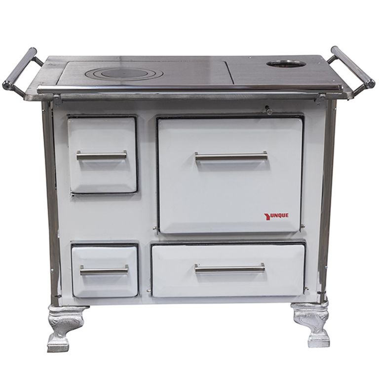 Cocina a Leña 90x60 cm 1 Platos Blanco Tradicional Mueble