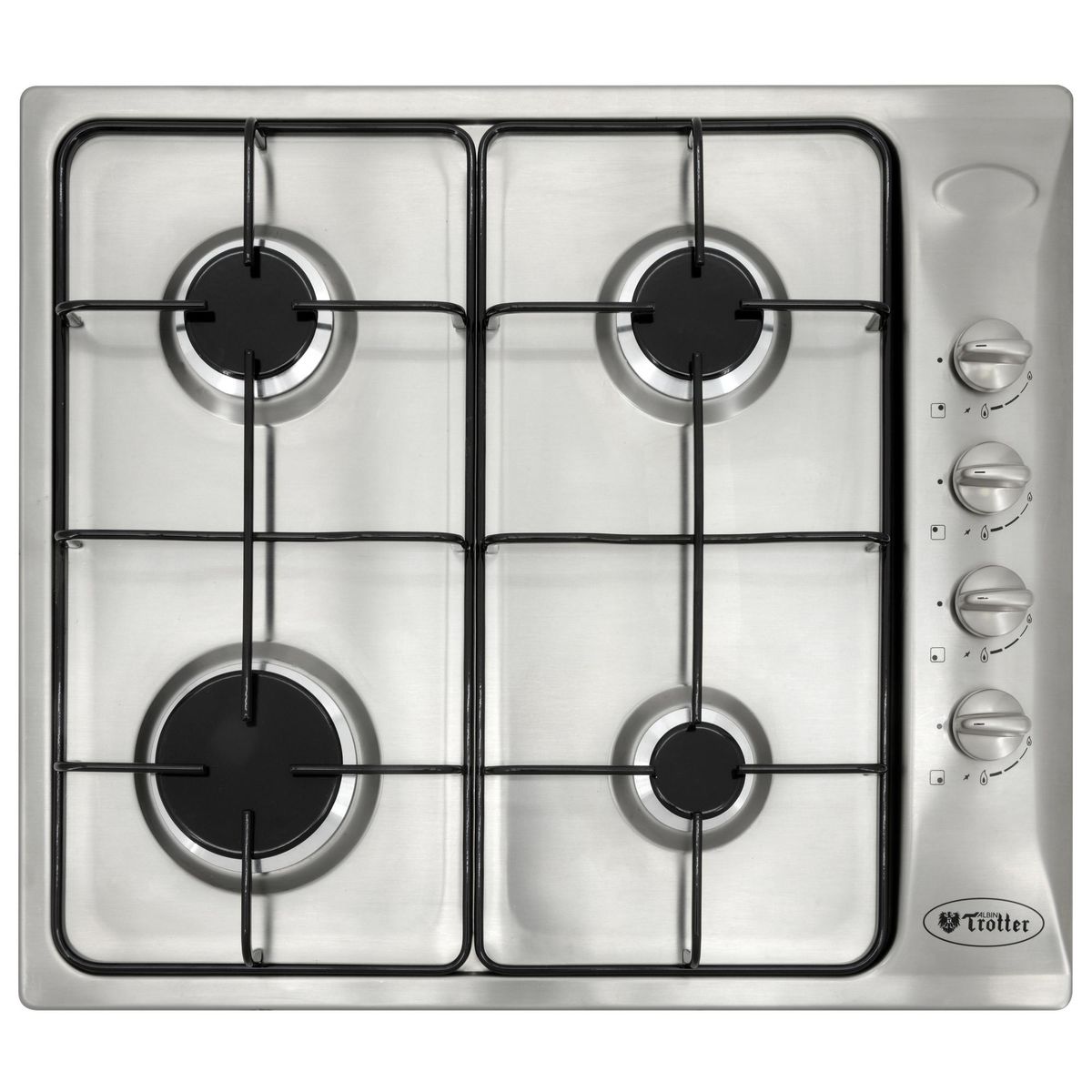 ALBIN TROTTER - Encimera Gas 4 Platos Silver AT Klassik 60
