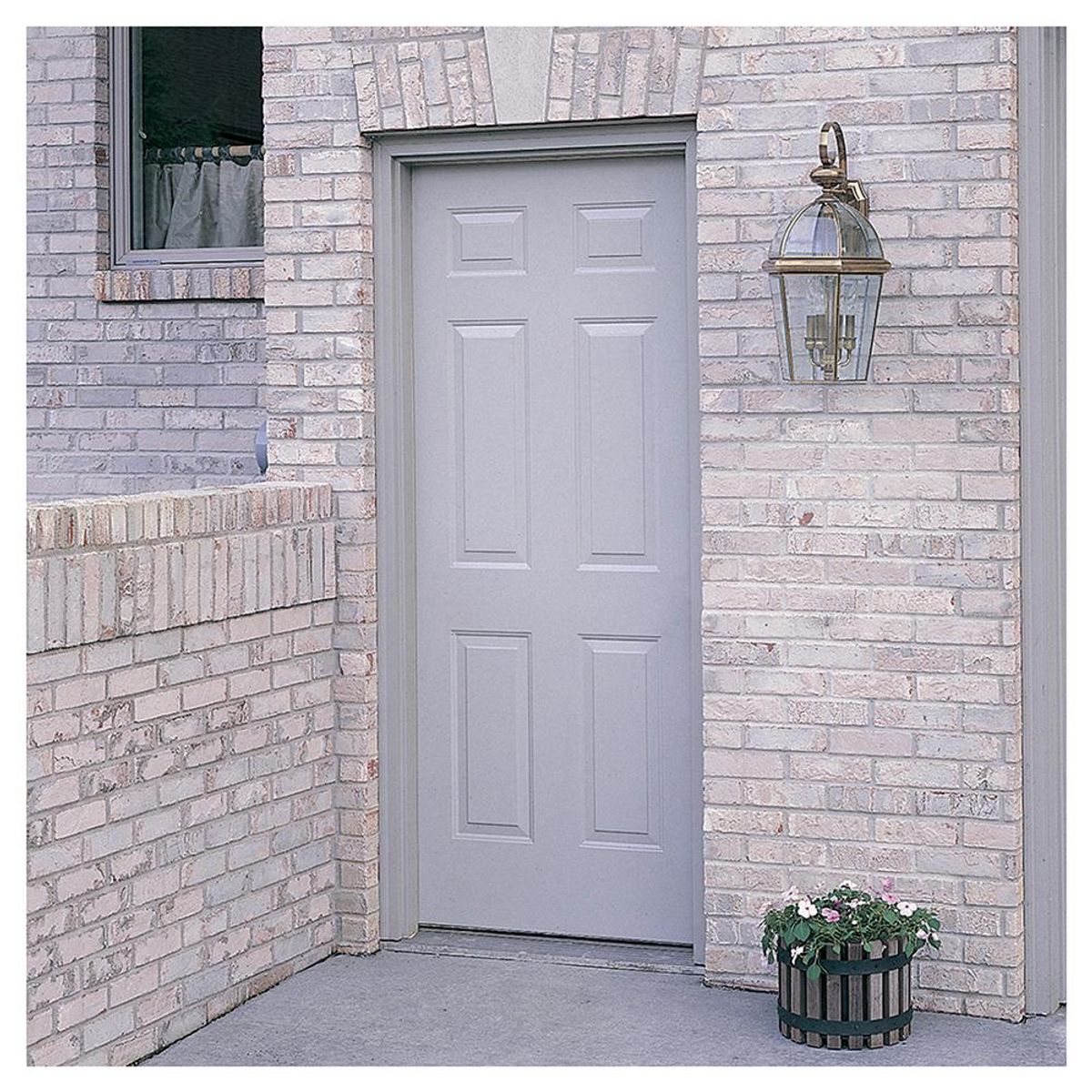 HOLZTEK - Puerta Bostonian Acero C/6 Paneles Blanco