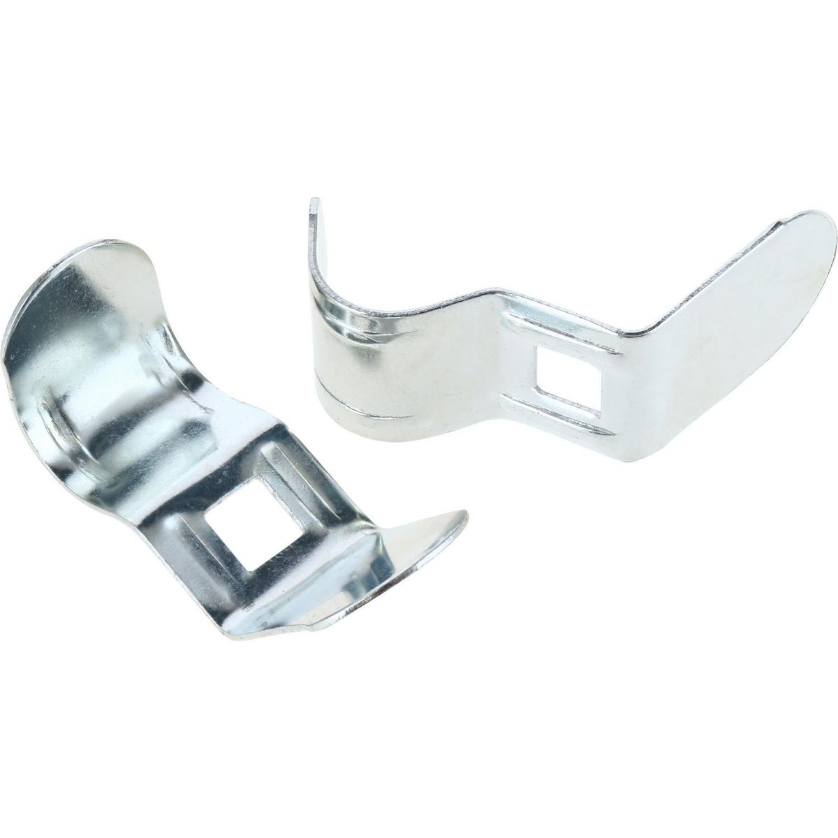 METALHSA - Set de abrazaderas para cortina 2 unidades plateado