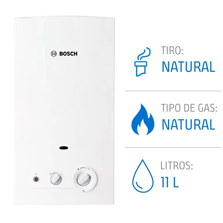 Calefont 11 Litros Gas Natural Tiro Natural Ionizado