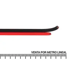 ROIMEX - Cable parlante 2x24 AWG negro & rojo metro lineal