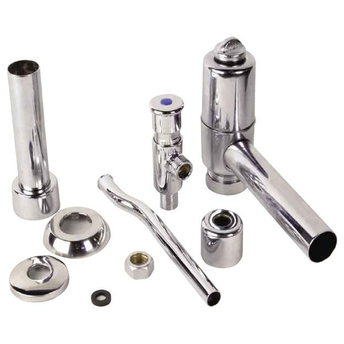 FAS - Juego de urinario con llave temporizada cromado