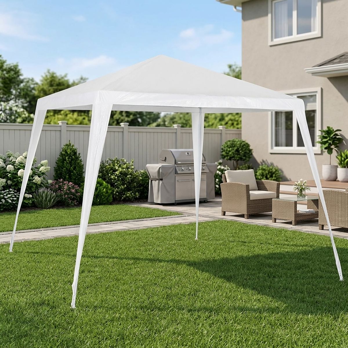 Toldo con Base Blanco Polietileno 300x300x245 cm, marca JUST HOME COLLECTION - Foto Principal