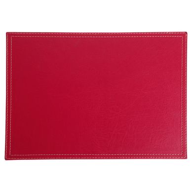 Individual Ecocuero Rojo/Negro 42x32 cm *variacion colores*