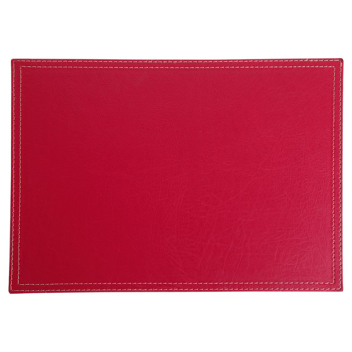 JUST HOME COLLECTION - Individual Ecocuero Rojo/Negro 42x32 cm *variacion colores*