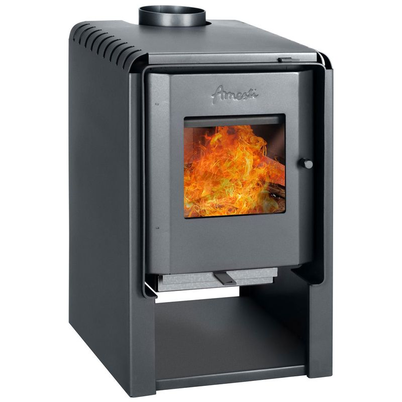 AMESTI - Estufa Leña Scantek 350 Gris Charcoal