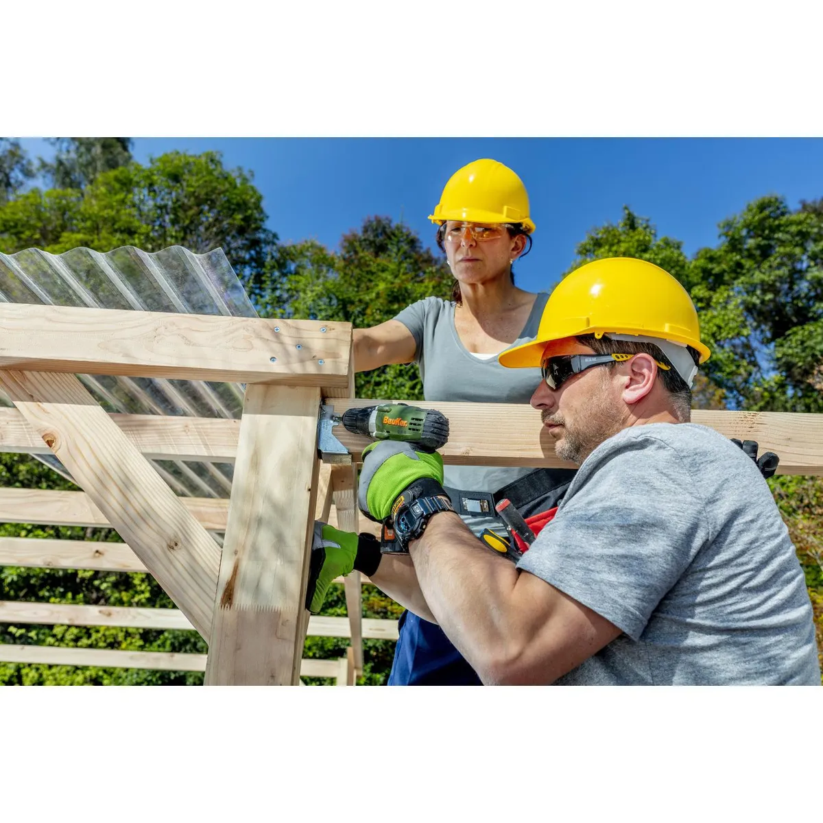LIBUS - Set de cascos de seguridad 3 unidades amarillo