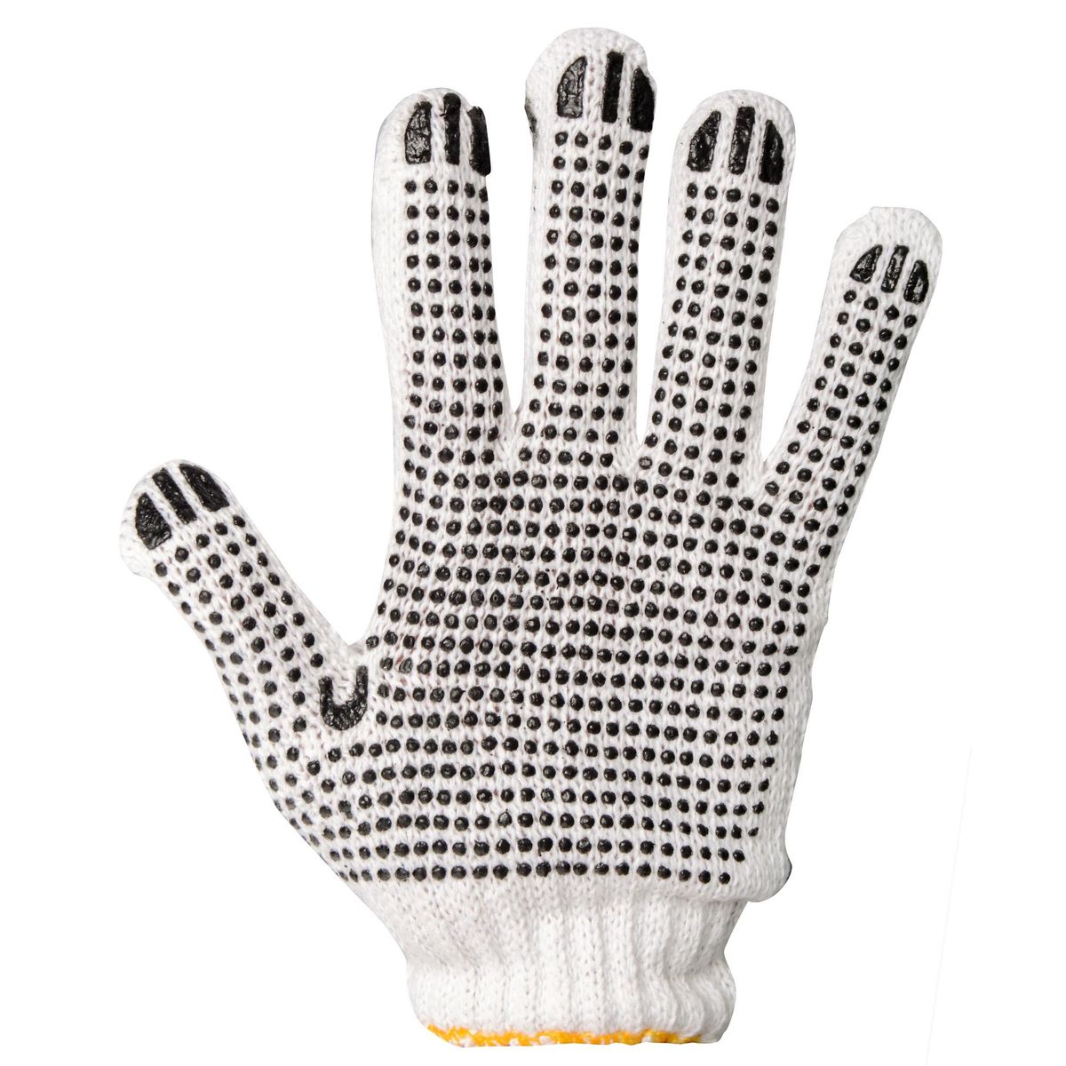 PROPAC - Propack 20 Pares Guantes Pigmentados Antideslizante de PVC Talla única Blanco/Negro