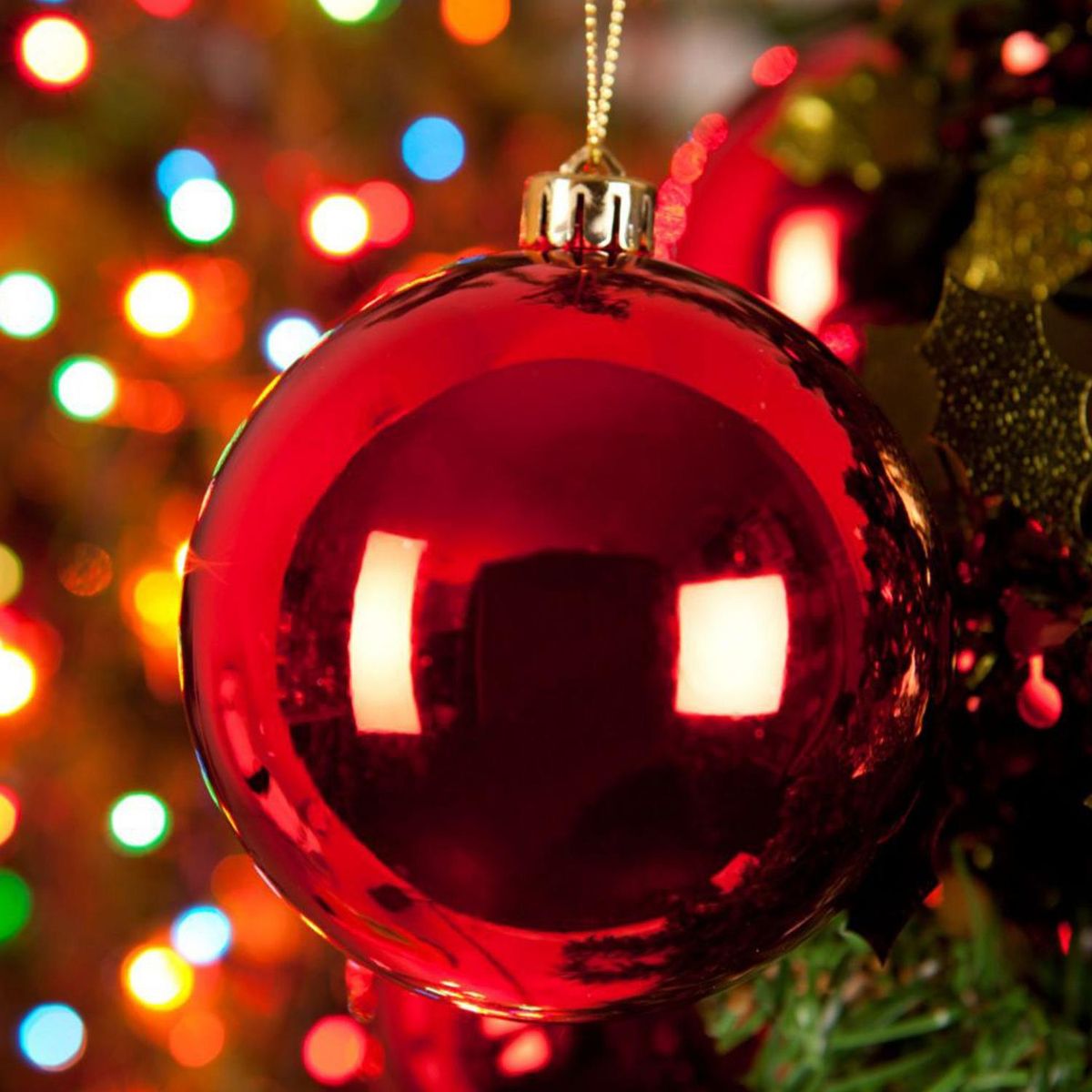 DEAR SANTA - Set 12 esferas brillantes rojo 6 cm