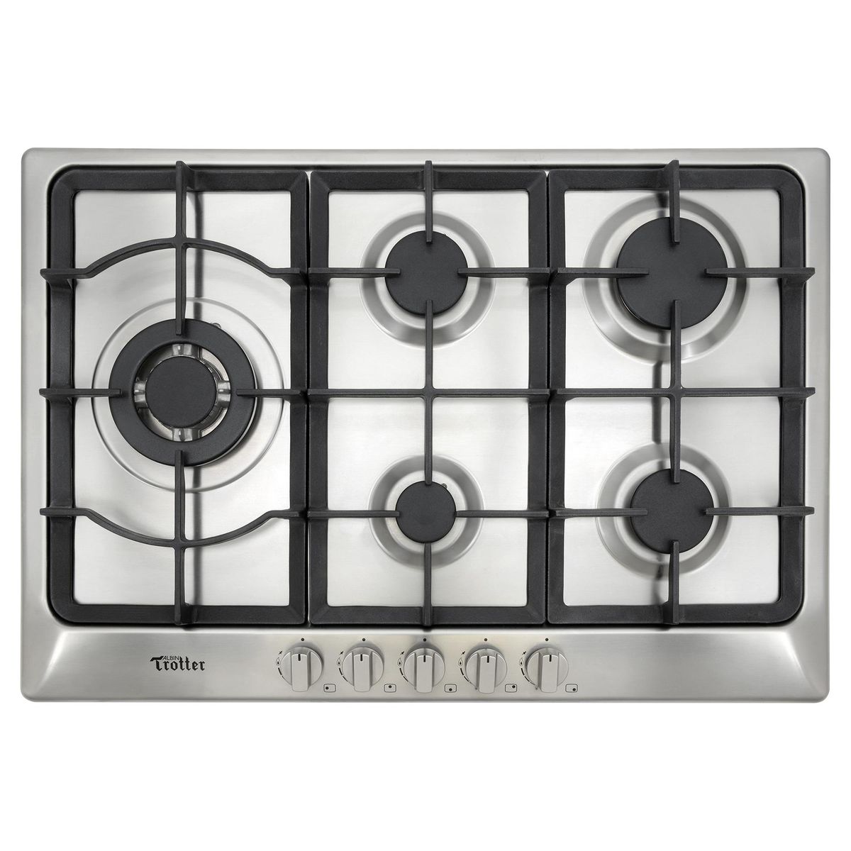 ALBIN TROTTER - Encimera Gas 5 Platos Gris Professional 75 GL