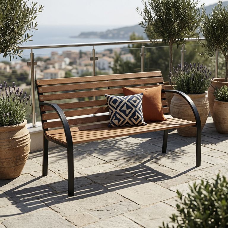 Banco para Terraza Madera 47x122x62 cm