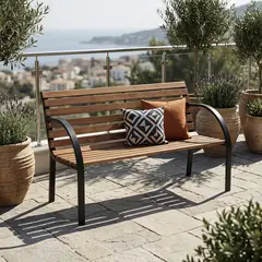 JUST HOME COLLECTION - Banco para Terraza Madera 47x122x62 cm