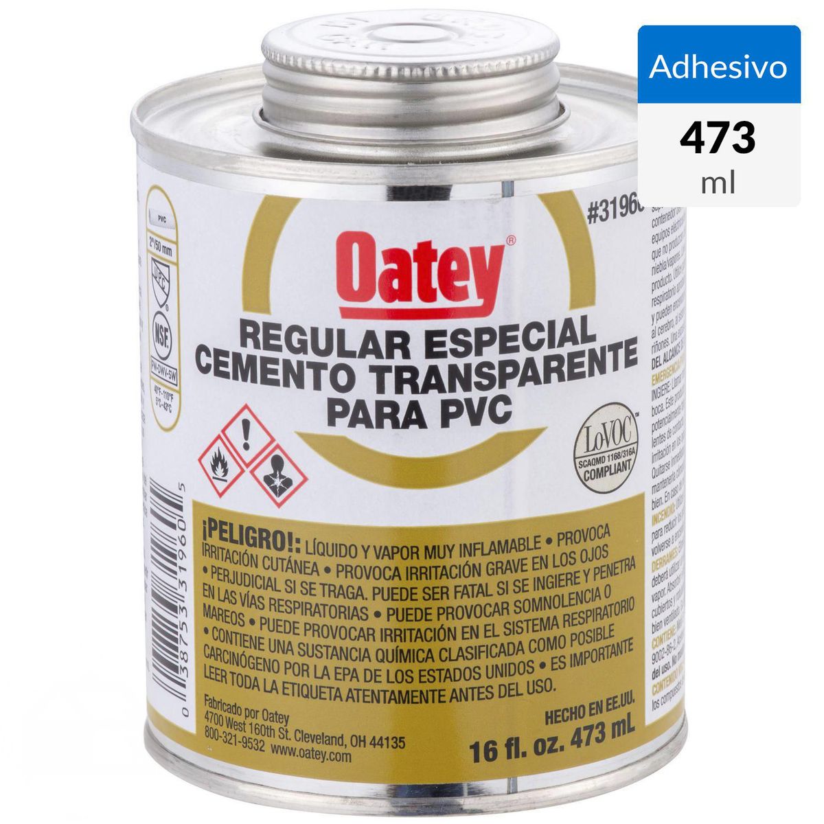 OATEY - Adhesivo PVC 473 ml Tradicional Profesional