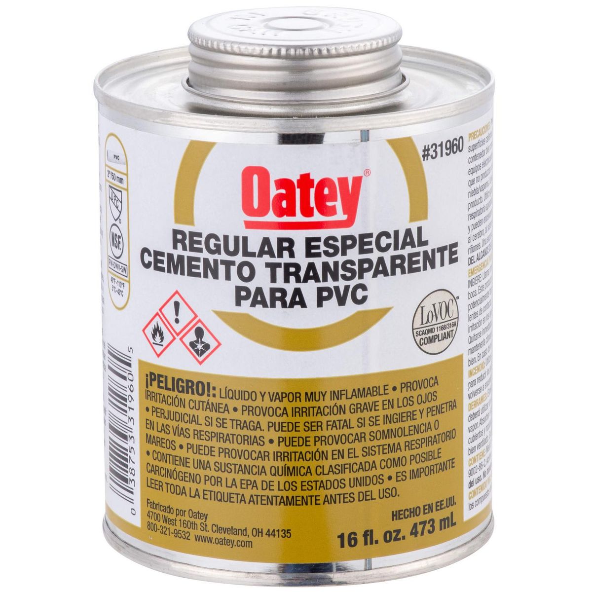 OATEY - Adhesivo PVC 473 ml Tradicional Profesional
