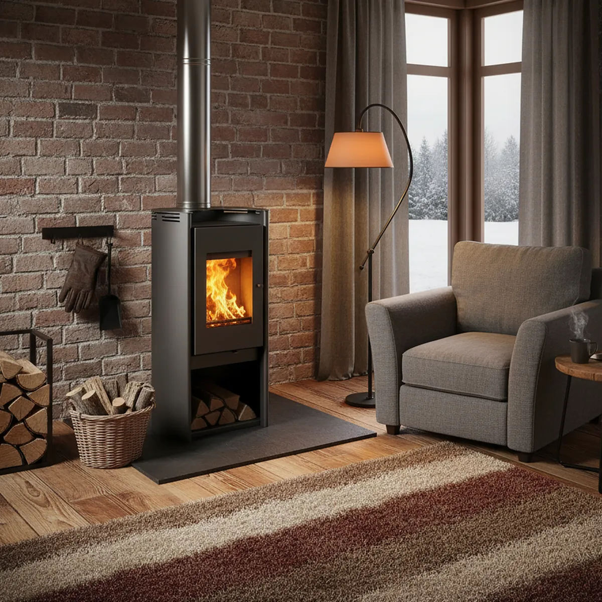 AMESTI - Estufa Leña Rondo 450 Desing 