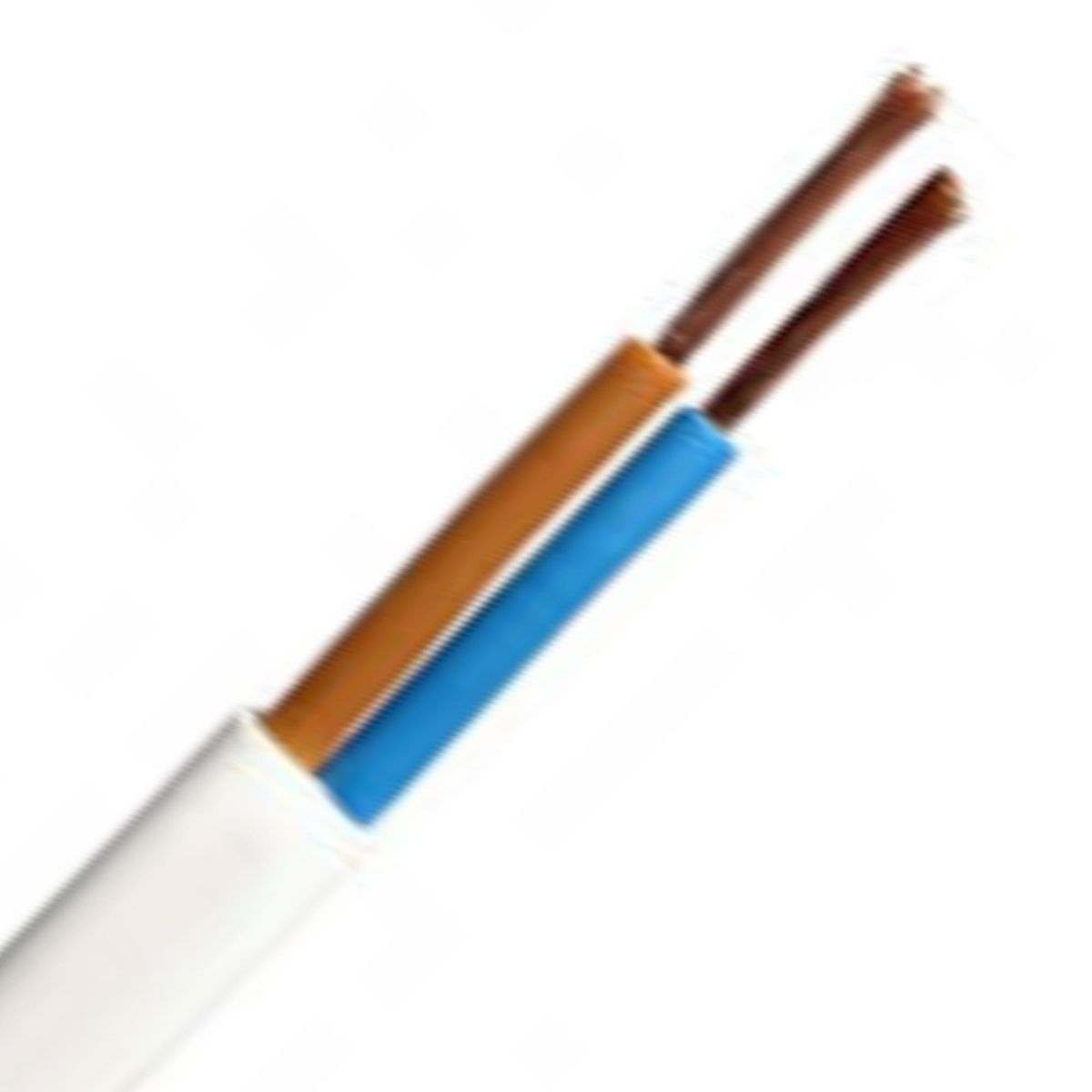 ELFLE - Cordón H05VV-F 2x0,75 mm2 Blanco 10 metro(s) 