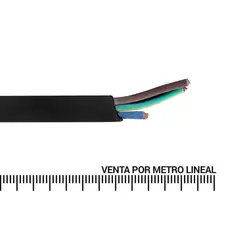 ROIMEX - Cordón eléctrico 3x0,5 mm2 negro metro lineal