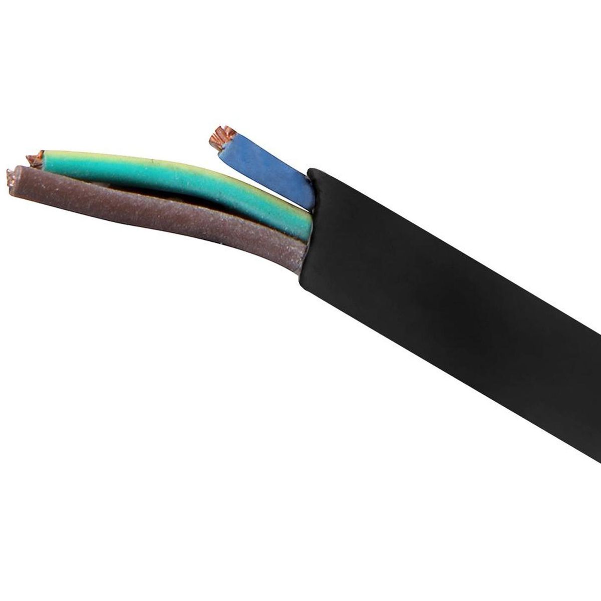 ROIMEX - Cordón Eléctrico H03H2 3x0,5 mm2 Negro 1 metro(s) 