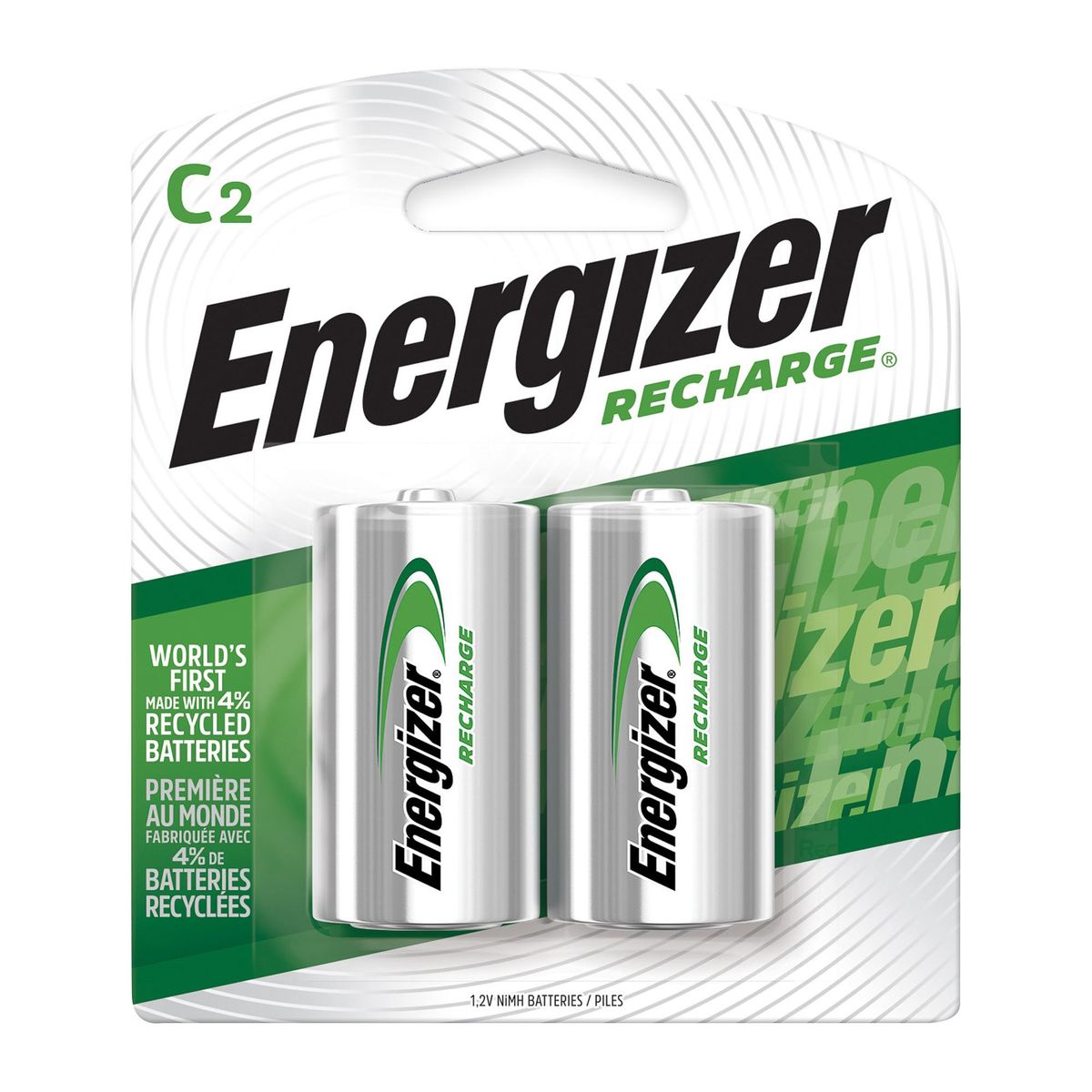 ENERGIZER - Pack de 2 pilas recargables C 2500mAh