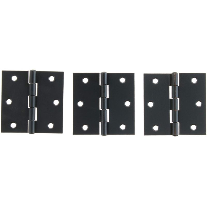 FERROMIR - Pack de 3 bisagras 3 1/2x3 1/2" 3 unidades negro