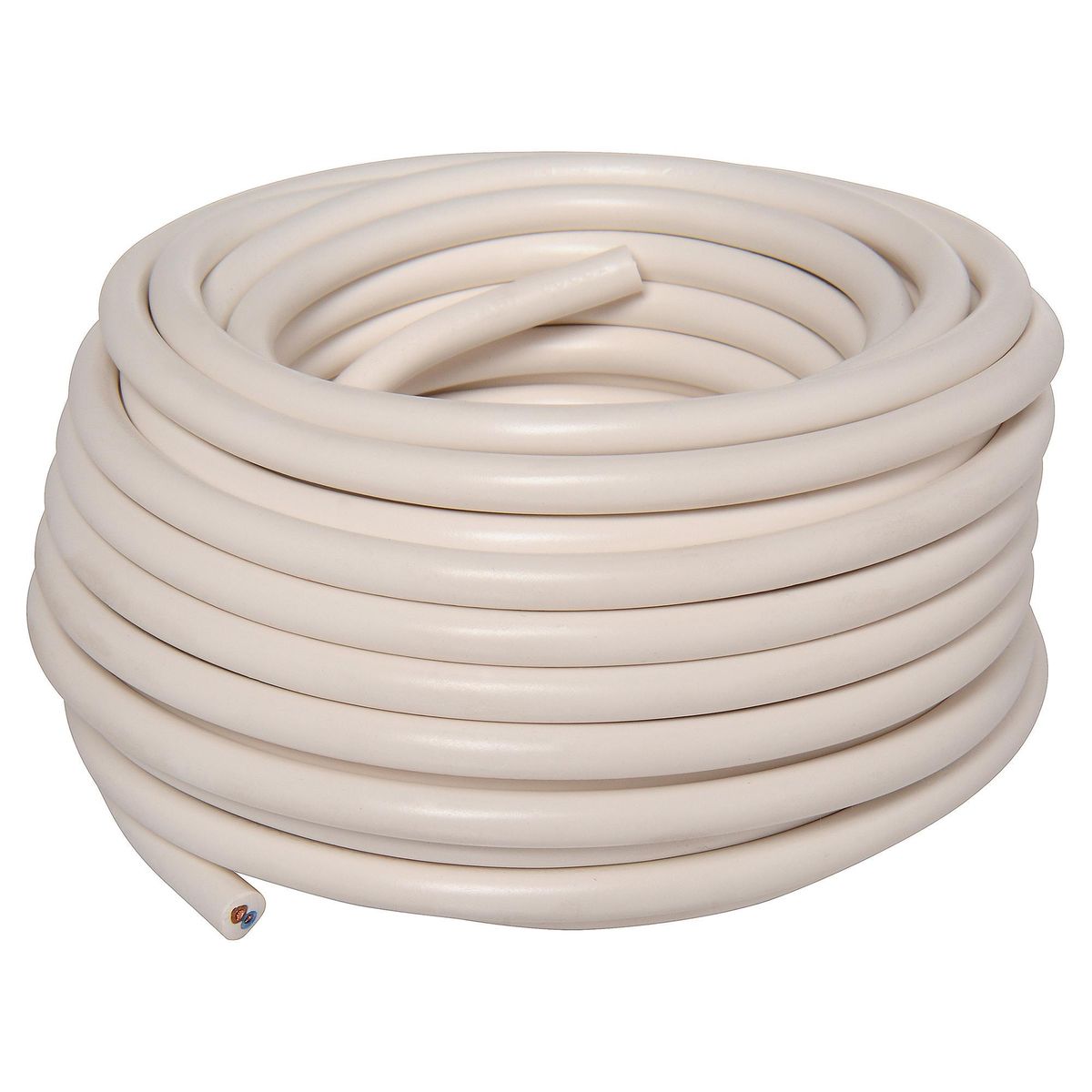 ELFLE - Cordón H05VV-F 3x1 mm2 Blanco 20 metro(s) 