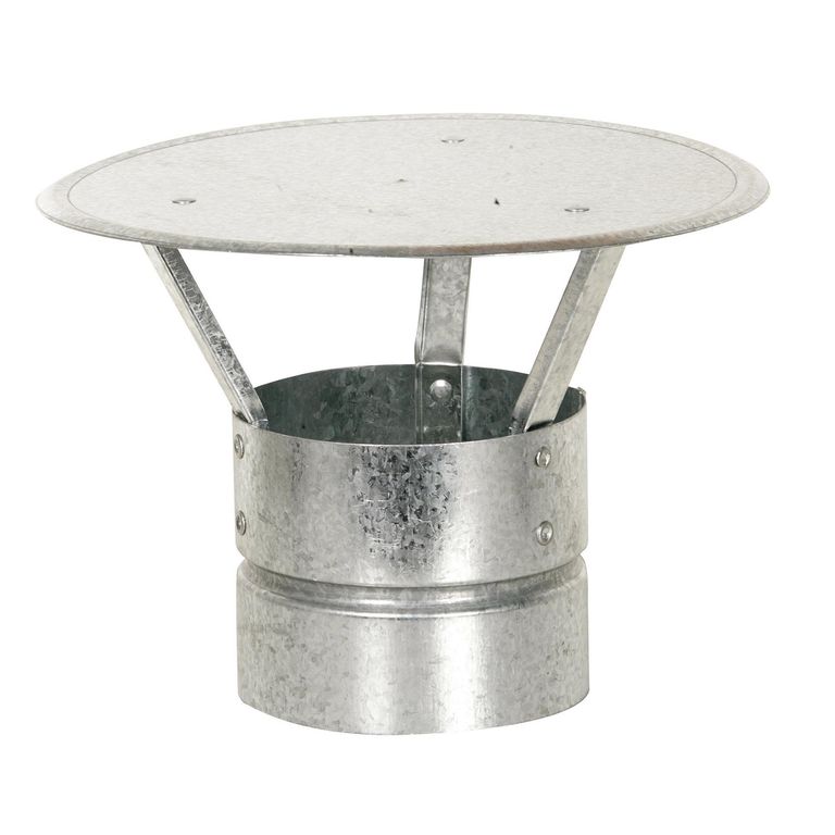 Gorro para tubo acero galvanizado 4,5" 0,8mm