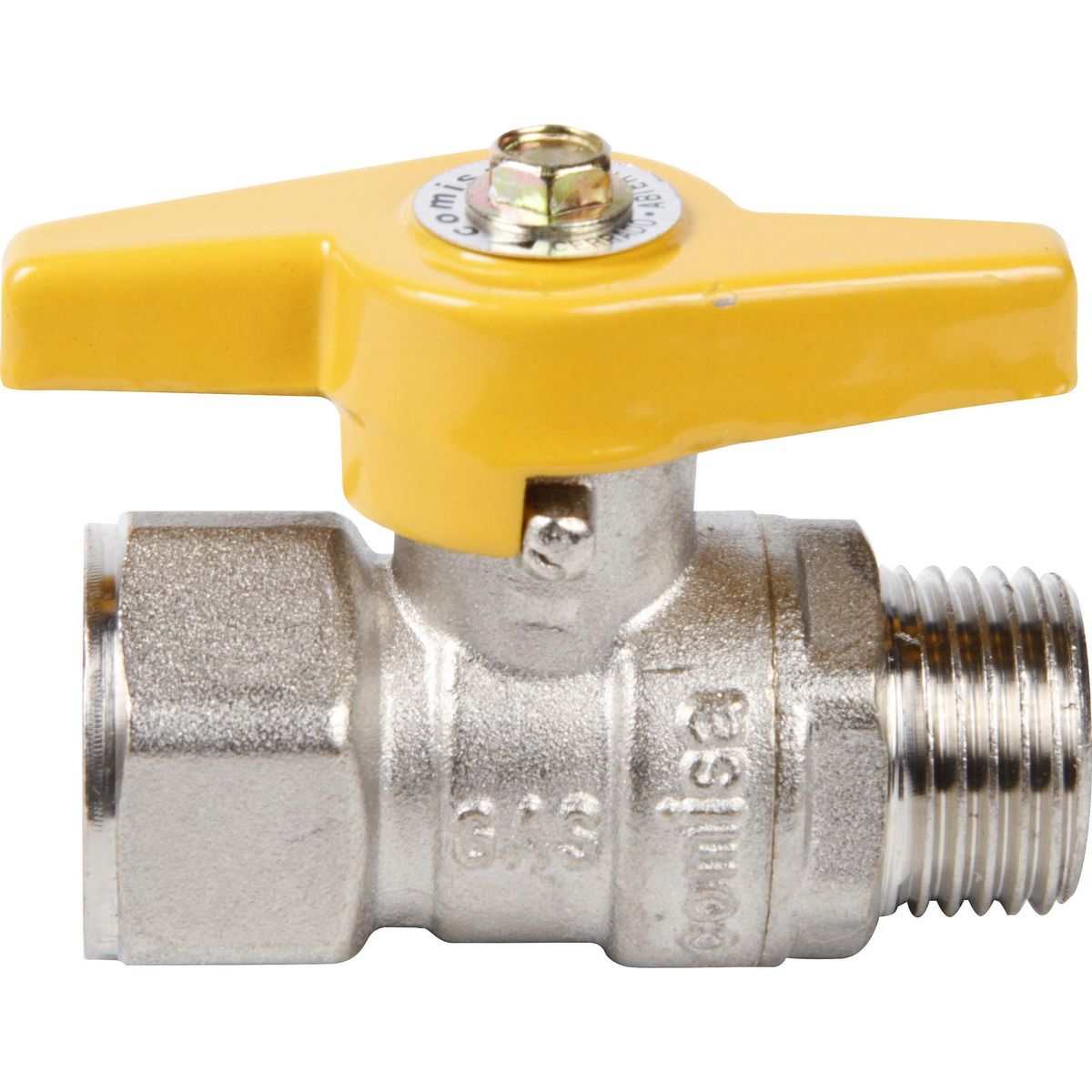 COMISA - Llave de gas 1/2" HI-HE bronce