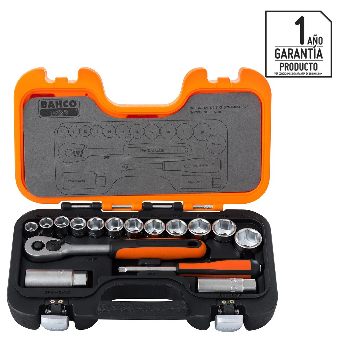 BAHCO - Set de dados hexagonales 33 unidades