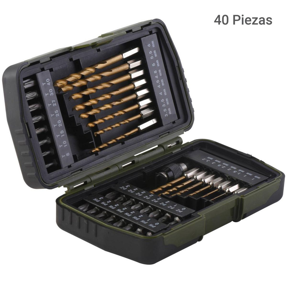 BAUKER - Kit de puntas + brocas 40 piezas