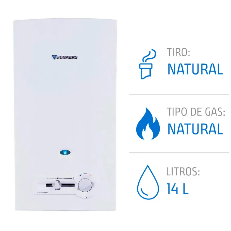 Calefont 14 Litros Gas Natural Tiro Natural Chispero