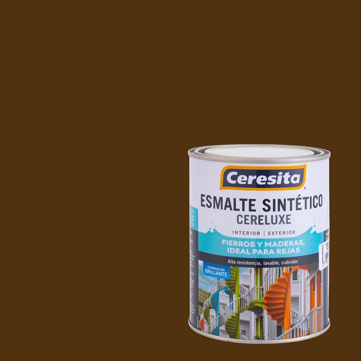 CERESITA - Esmalte Sintético Brillante 0.25 galón(es) Café 