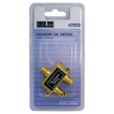 Imagen 2 del producto Splitter Coaxial 2 Salidas Tv Cable Satelital Mhz Para Hogar